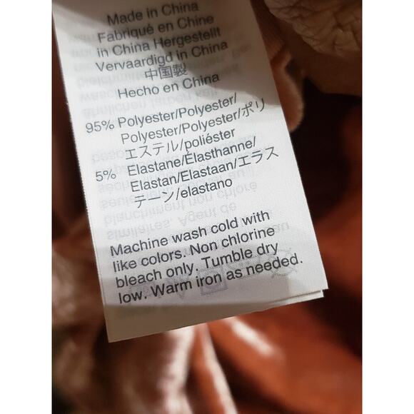 Madewell Crushed Velvet Mockneck Dress Orange Cream Size Small - Picture 10 of 12